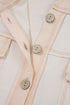 Half Placket Chest Pockets Short Sleeve Wide Leg Jumpsuit